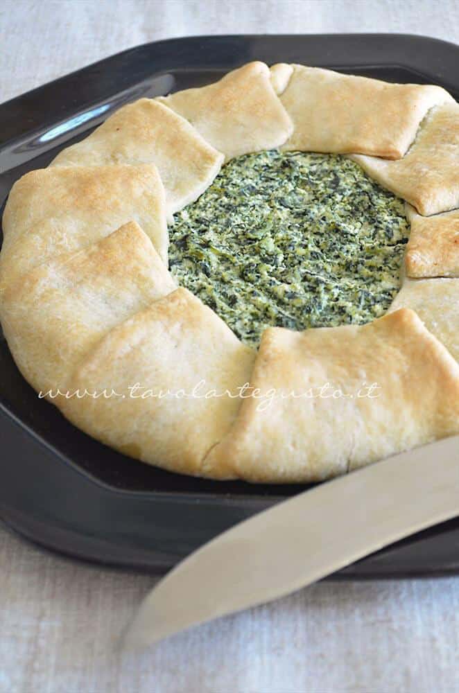 Torta ricotta e spinaci (senza uova) - Ricetta Torta ricotta e spinaci (senza uova) - Ricetta