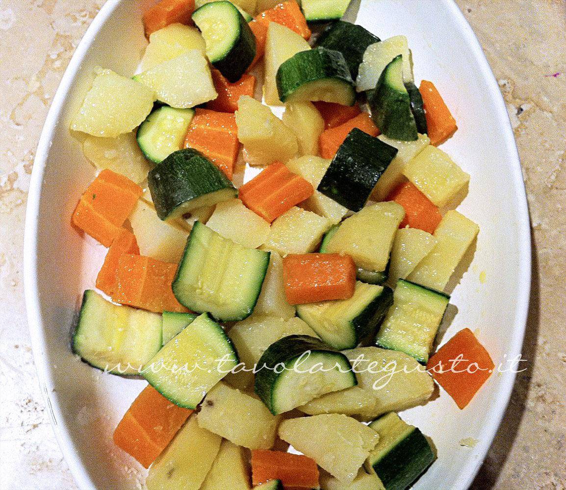 Disporre le Verdure in teglia - Ricetta Verdure gratinate Disporre le Verdure in teglia - Ricetta Verdure gratinate