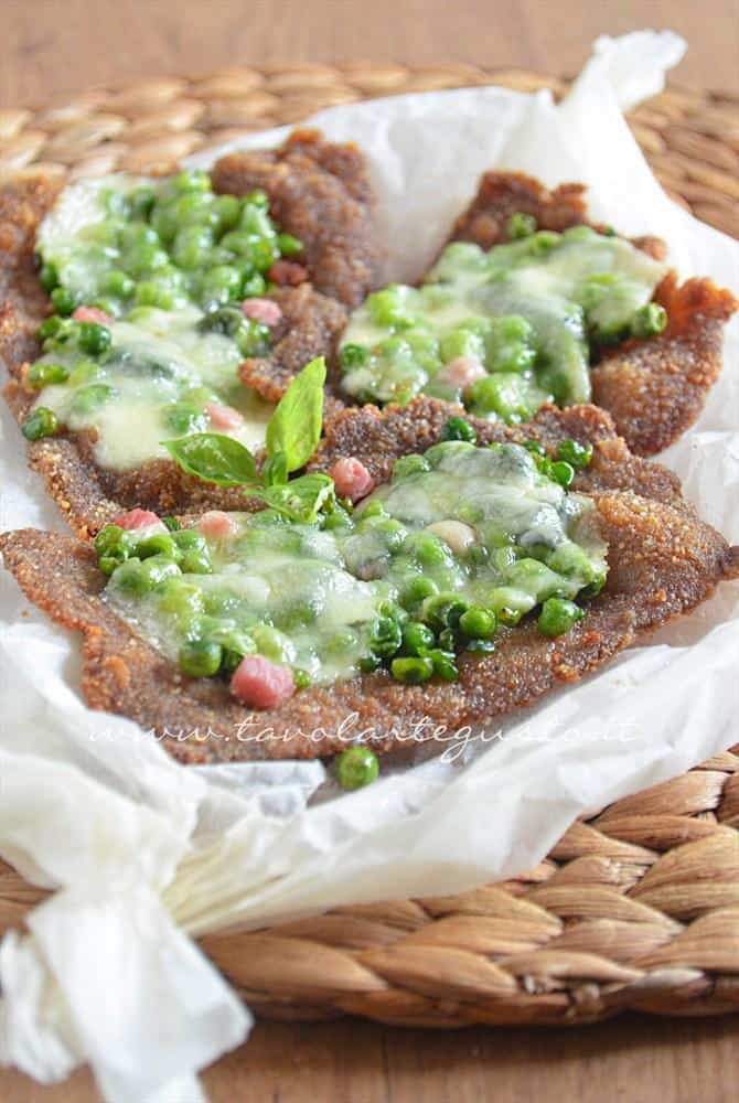 Cotolette con piselli - Ricetta Cotolette con piselli - Ricetta