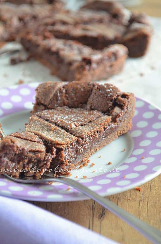 Fetta di Crostata morbida al cioccolato - Ricetta Fetta di Crostata morbida al cioccolato - Ricetta