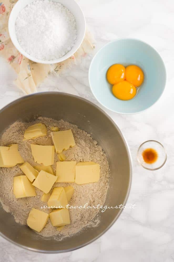 Preparare la Pasta Frolla al caffè 1 - Ricetta Biscotti al Cappuccino Preparare la Pasta Frolla al caffè 1 - Ricetta Biscotti al Cappuccino