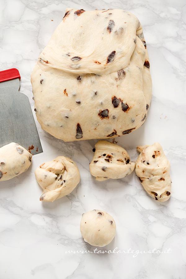 Formazione dei Pangoccioli - Ricetta Pangoccioli Formazione dei Pangoccioli - Ricetta Pangoccioli