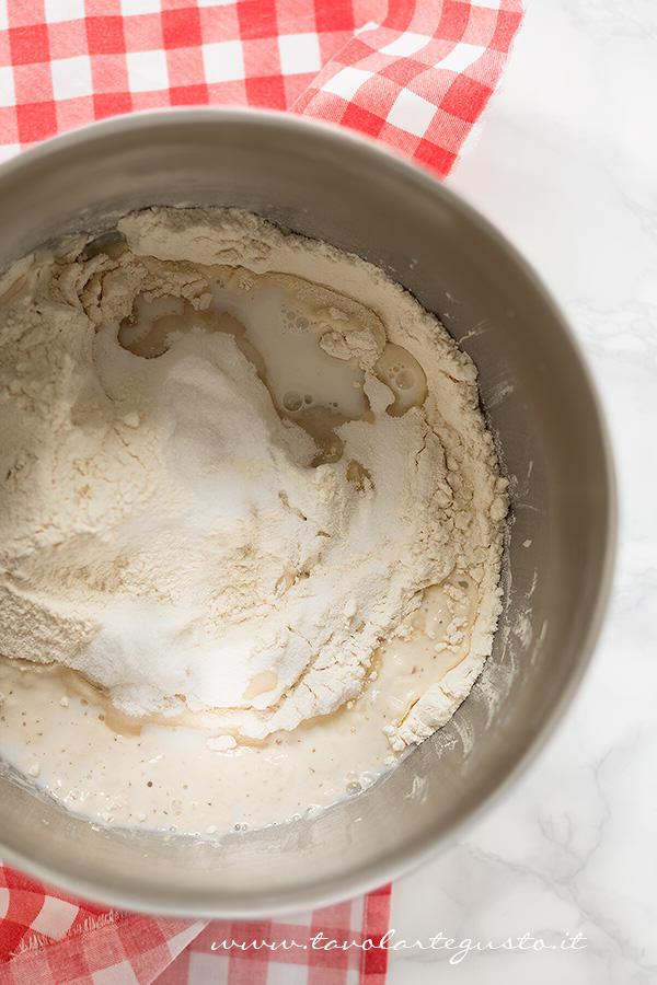 Preparare l'impasto - Ricetta Pangoccioli Preparare l'impasto - Ricetta Pangoccioli