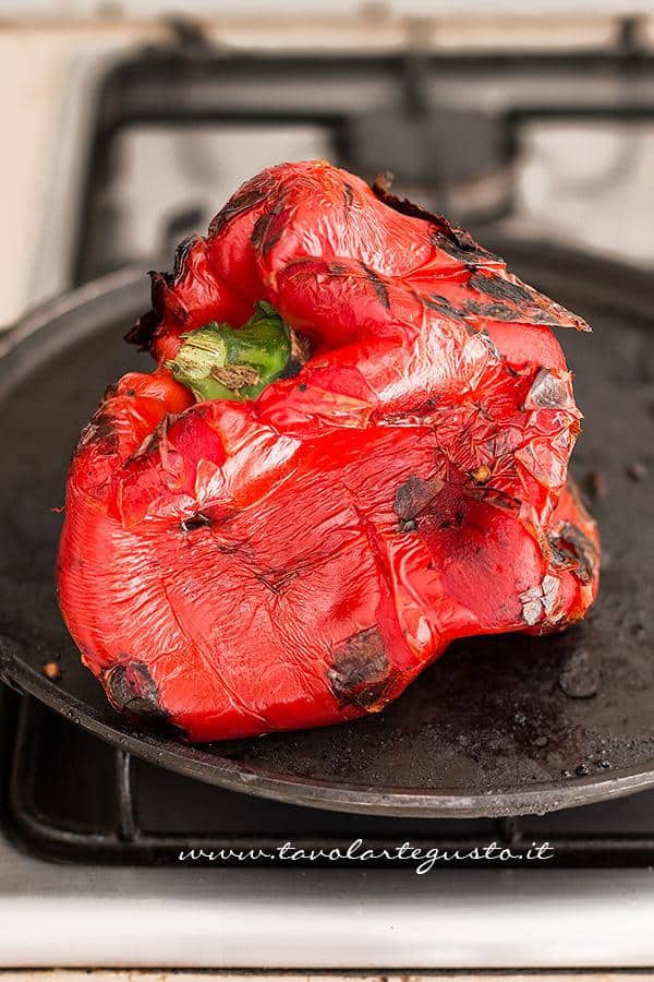 Peperoni arrostiti - come arrostire i peperoni 4- Ricetta Peperoni arrostiti