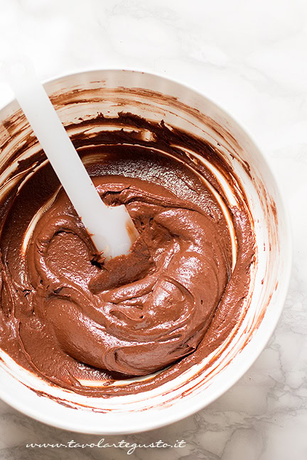 L'impasto prima dell'aggiunta degli albumi - Ricetta Torta Tenerina