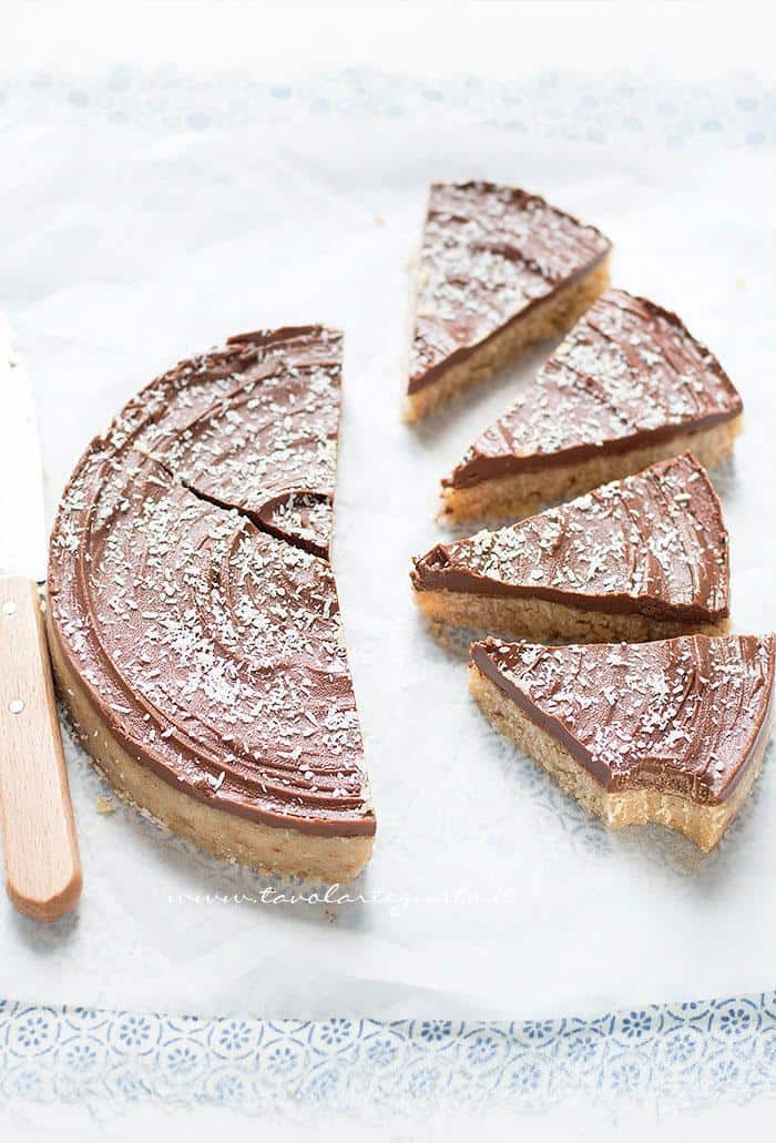 Torta cocco e cioccolato fredda - senza cottura - Ricetta di Tavolartegusto