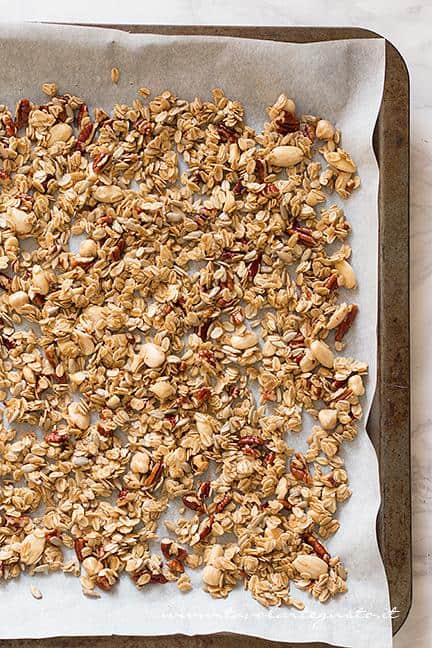 Cuocere (Tostare) in forno il Muesli (1) - Ricetta Muesli fatto in casa