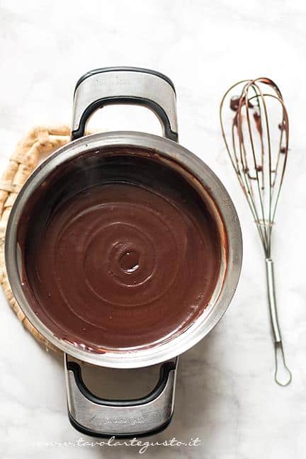 Il Sanguinaccio appena pronto - Ricetta Sanguinaccio dolce al cioccolato