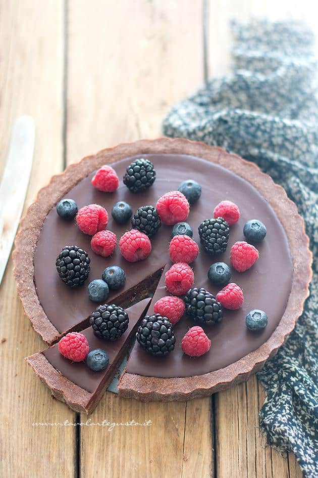 Tarte au Chocolat (Tarte al Cioccolato) - Ricetta Tarte au Chocolat veloce e facilissima