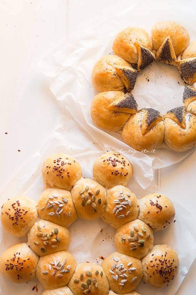 Corone salate di Pan Brioche - Ricetta Corona salata di pan brioche