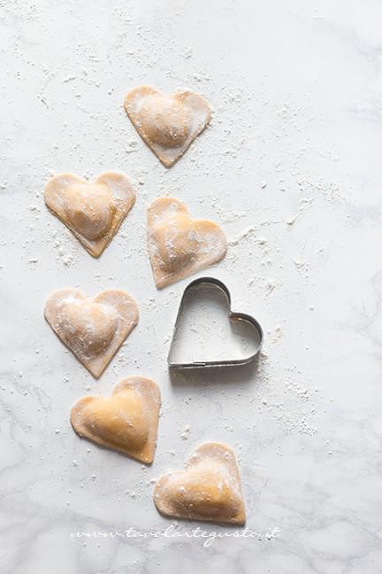 Ravioli a cuore - Ricetta Ravioli a forma di cuore