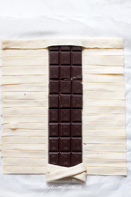 Come fare la treccia di sfoglia al cioccolato 2 - Ricetta Sfoglia al cioccolato