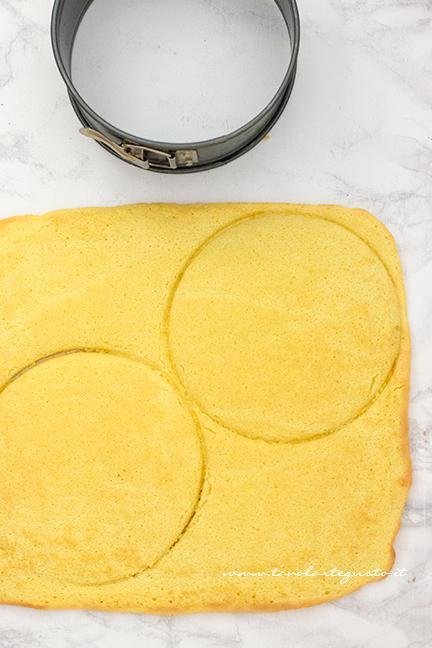Ricavare le 2 basi morbide per la Torta ai frutti di bosco