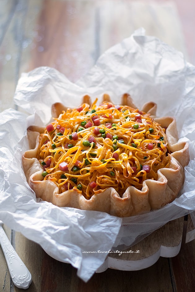 Torta di Tagliatelle salata - Ricetta Torta di Tagliatelle salata