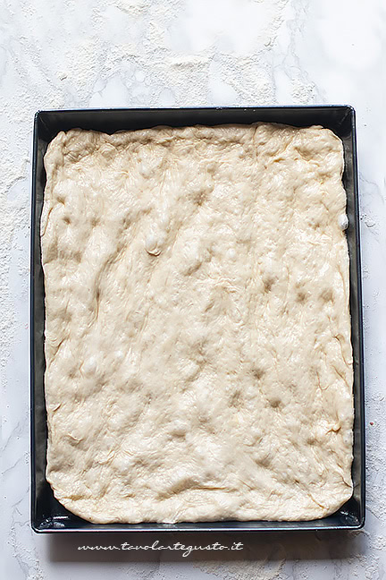 impasto lievitato in teglia - Ricetta Focaccia genovese