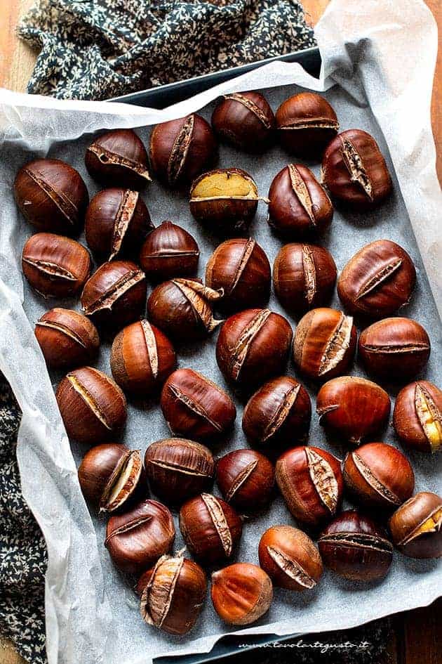 Castagne al forno morbide - Ricetta -Castagne al forno