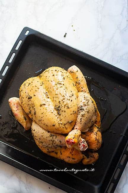 cottura del pollo al forno