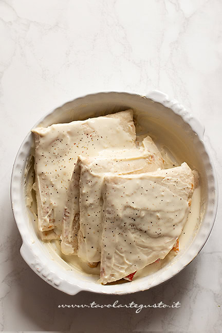crespelle di piadina pronte da infornare