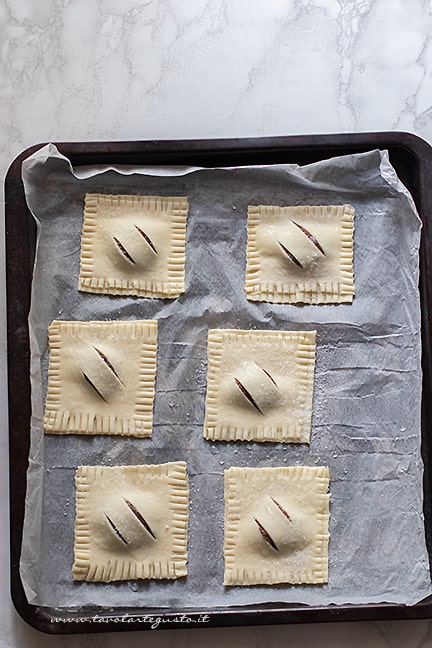 cuocere in forno i fagottini alla nutella