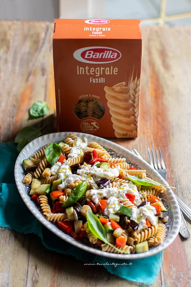 Pasta integrale con verdure