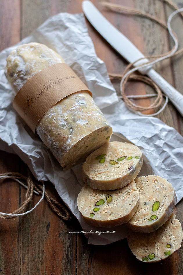 Salame di cioccolato bianco