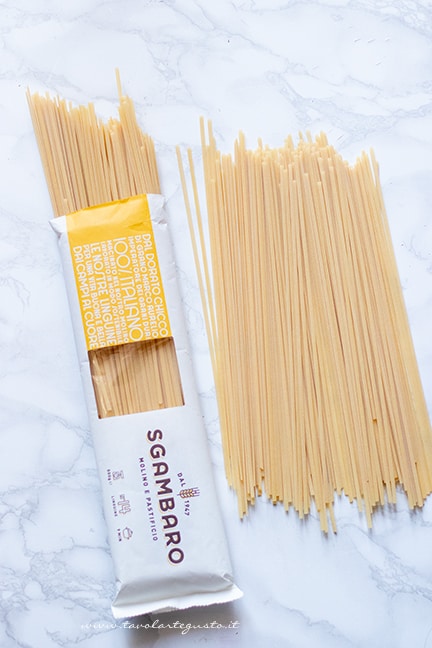 pasta per linguine agli scampi