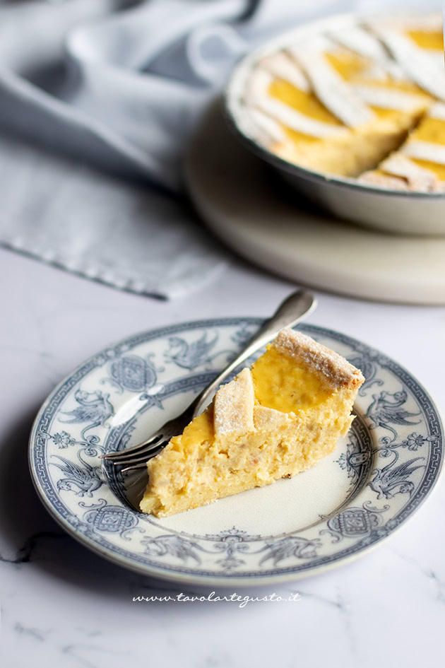 fetta di pastiera senza canditi