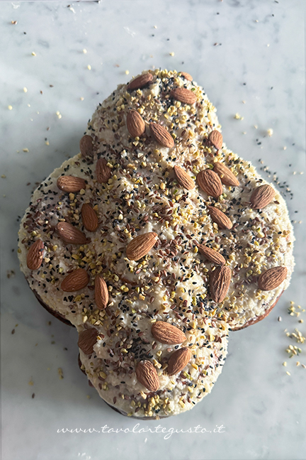 glassare la colomba salata