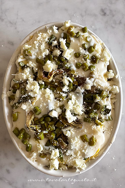 lasagne asparagi e carciofi pronte da cuocere