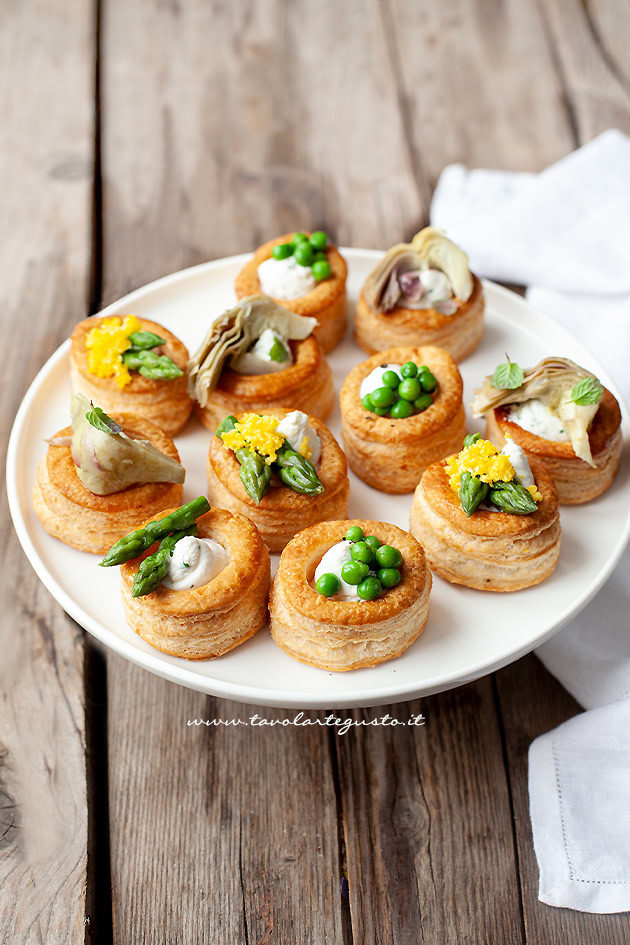 vol-au-vent ripieni di verdure ricetta