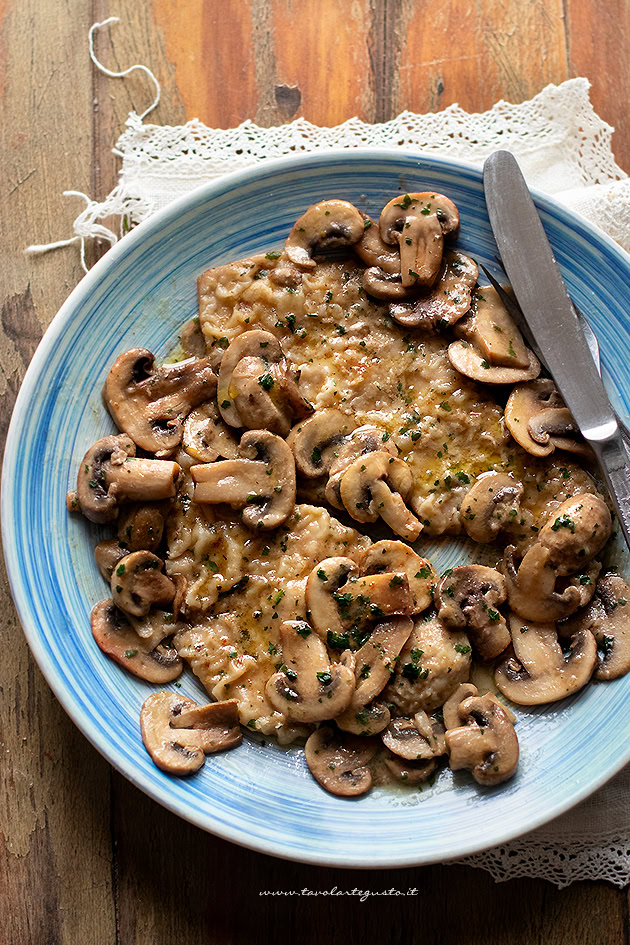 scaloppine ai funghi cremose