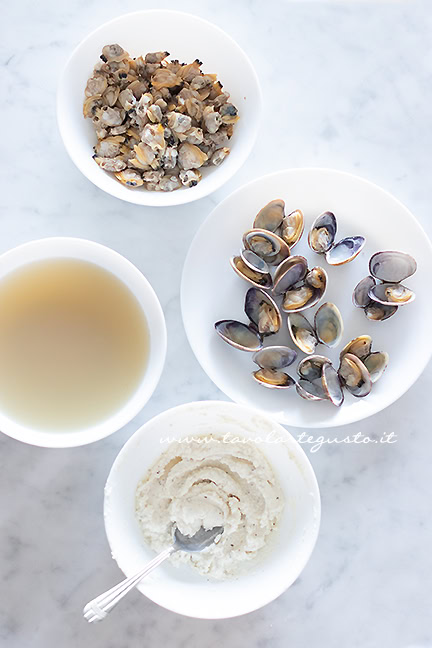 preparare la pasta vongole e pecorino